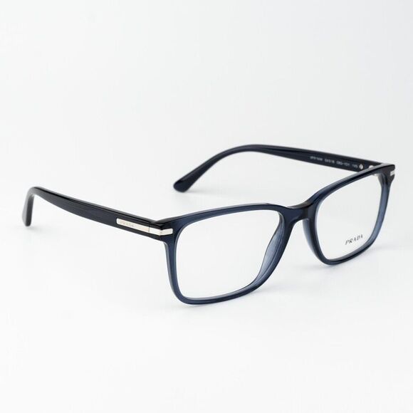 Prada Women Eyeglasses Blue Crystal Square Unisex PR14WV 08Q1O1 BRAND NEW main image 9